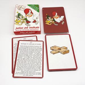 Cartes de jeu personnalisées JP090, impression sur papier, cadeau familial pour Noël - 52 cartes, coins arrondis, logo OEM - Product Image 4
