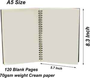 Fast Shipping Free Sample 120 Pages 80 Sheets Thermal Binding Thread <b>Sewing</b> Digital Printing Hardcover Paper A5 Notebooks Custom - Product Image 2
