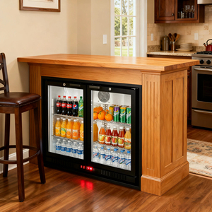 Refrigerador de Barra Nueleand NE-200C con Puerta Ancha y Termostato, Refrigerador de Bebidas Bajo Barra - Product Image 3