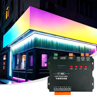 Contrôleur de bande LED programmable couleur pleine LED Lededit T-4K-U 12V SMD 4 canaux 1024 pixels/canal à changement de couleur par points