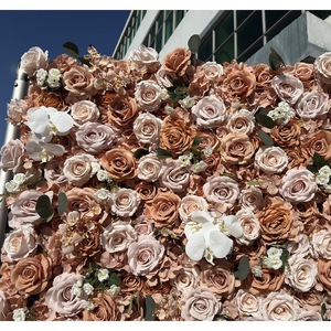 Romantic Dreamy <b>Artificial</b> Rose Wall Panel Handmade High Simulation Wedding Decor Reusable Recyclable - Product Image 3