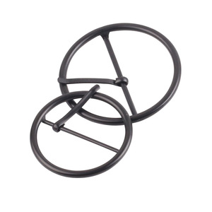 The Second Button Metal Round Three Position Buckle Alloy D Ring For Belts Classic Simple Design - Product Image 1