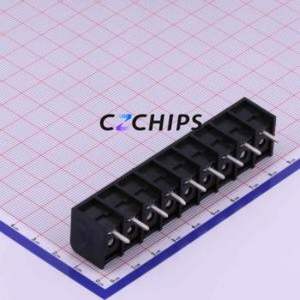 DBT50B-9.5-9P-BK-P Barrier Terminal Block Through hole Component (THT),P=9.5mm Connector Three Sides 9.5mm 1x9P Edge Pin - Product Image 2