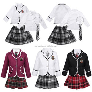 Uniforme Escolar de Anime Japonés para Niñas, Estilo Británico, Abrigo con Camisa, Corbata, Falda Mini a Cuadros, Conjunto de Blazer y Camisa para la Escuela - Product Image 6