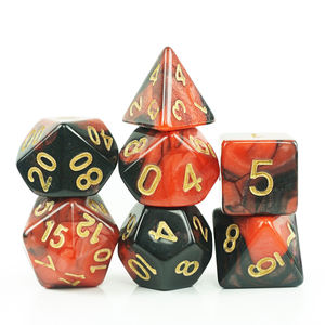 <span class=keywords><strong>2023</strong></span> nouveau Design arc-en-ciel coloré 7 pièces/ensemble ensemble de dés polyédriques acryliques pour Horoscopes jeux de table - Product Image 3