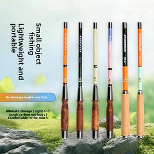 Pantalon à poche à rabat à section ultra-courte Ensemble portable Canne à <span class=keywords><strong>main</strong></span> Poisson-chat rayé blanc Mini canne à pêche Petit objet pour <span class=keywords><strong>la</strong></span> pêche - Product Image 4