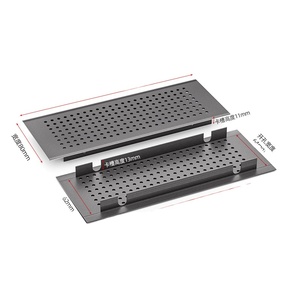 Grille de ventilation double face en alliage d'aluminium pour porte d'armoire de cuisine, design moderne, trous de ventilation décoratifs, couvercle en filet - Product Image 1