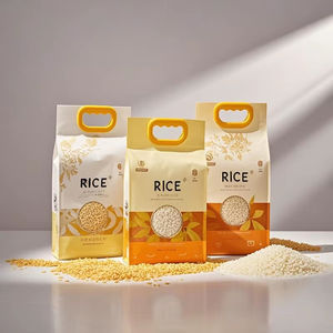 カスタム印刷 プラスチック ナイロン製 フラットボトム包装 ドイパック 米袋 ヒートシール包装パウチ ライスバッグ - Product Image 5