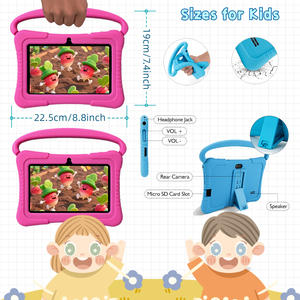Лидер продаж, 7-дюймовый детский планшет, 2 Гб памяти, портативный HD, несколько приложений ярких цветов для Рождества, черный Friday, четырехъядерный, новый - Product Image 2