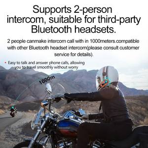 Casque Bluetooth pour moto avec interphone pour 2 motards, fonctionnement précis, longue durée de vie de la batterie, Shock Bass Q08-2x - Product Image 3