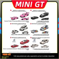 MINIGT 1:64 GT3 R Rose Dinosaure Modèle de Voiture en Alliage Métallique Décoration # 1052 à partir de 14 ans