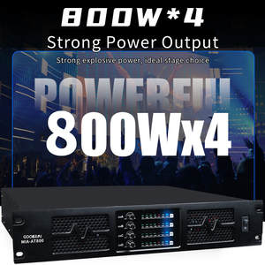 Amplificador <span class=keywords><strong>AB</strong></span> de clase profesional, amplificador de sonido de 4 canales, 4*800W, amplificador de potencia de Metal de alta calidad, 2 unidades - Product Image 3