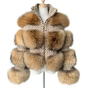 Casaco de pele de guaxinim feminino, jaqueta de pele de guaxinim personalizada, macia, grossa, para mulheres, atacado, casaco de guaxinim