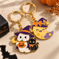 Gantungan Kunci Logam Emas Enamel Halloween Grosir, Liontin Kustom Logo, Gantungan Kunci Perak Logo Personal, Gantungan Kunci Kartun Lucu
