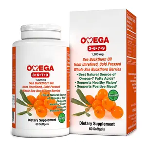Private Labels Healthcare Supplement Omega Sanddorn frucht/Omega 7 Fettsäuren Sanddorn öl Kapseln