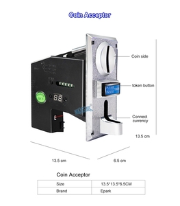 ตัวรับเหรียญหลายชนิด ตัวรับเหรียญอิเล็กทรอนิกส์แบบม้วนลง กลไกการเลือกเหรียญ เครื่องจำหน่ายสินค้าอัตโนมัติ เกมอาร์เคด แลกตั๋ว - Product Image 3