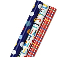 Bricolage paquet papier d'emballage personnalisé feuille d'or imprimé motif blanc papier cadeau pour boîte