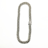 2024 or Hiphop cubain lien chaîne collier pour hommes femmes chaîne glacé Miami gourmette chaîne Bling Bling diamant Hip Hop colliers