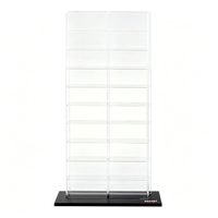 Support d'exposition pour voitures miniatures en acrylique personnalisé 1:64, présentoir multi-niveaux à double colonne pour voitures de collection, pour magasin de détail