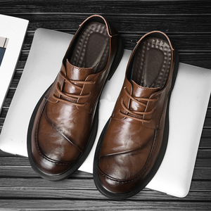Chaussures de ville élégantes en cuir véritable de vachette de qualité supérieure pour hommes - Product Image 4