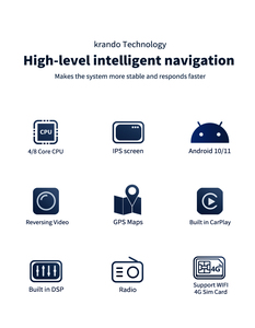 Krando TS7 T100 TS18 universale Android Head Unit per Volkswagen VW Golf <span class=keywords><strong>Touareg</strong></span> <span class=keywords><strong>Passat</strong></span> Leon Seat Skoda Carplay WIFI navigazione - Product Image 6