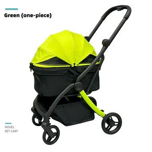 Carrito Plegable Portátil <span class=keywords><strong>para</strong></span> Perros con 4 Ruedas, Bolsa de Almacenamiento, <span class=keywords><strong>para</strong></span> Perros Pequeños y Medianos, con Doble Freno, Modelo PC206 - Product Image 1