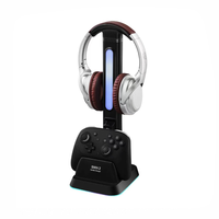Support de charge magnétique pour manettes PS5 avec lumière RGB 7 couleurs, support pour casque pour Xbox, pour accessoires de jeu Nintendo Switch