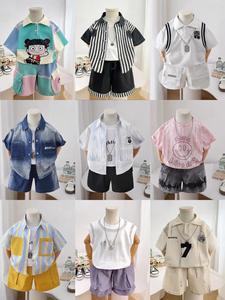 2025 여름 아기 소년과 소녀 유아 의류 세트 저렴한 가격 도매 사용 대나무 직물 의류 - Product Image 6