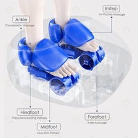 Appareil de massage des pieds Shiatsu portable avec télécommande, équipement de compression d'air, machine de massage des pieds électrique avec fonction de chauffage