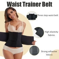 Fajas Colombianas Reductoras y Moldeadoras con Soporte Lumbar y Control Abdominal para Mujer con Velcro