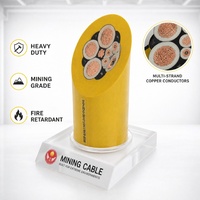 Câble minier ignifuge Myptj 8.7-10Kv, câble en cuivre à gaine en caoutchouc haute tension pour l'alimentation électrique des tunnels de mines de charbon