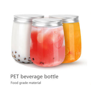 Bouteille de boissons vides en plastique transparent 400ml 500ml, sans BPA, bouteille d'emballage de jus, de thé, au lait, de célébrités du Web - Product Image 2