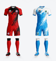 Survêtement de football, uniforme de ballon rouge et noir avec maillot personnalisé, ensemble d'entraînement au Design de haute qualité