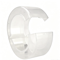 Protection d'embout transparente en PP à clipser pour tuyau, bouclier anti-éclaboussures résistant aux acides et aux alcalis, couvercle de protection d'embout DN15 DN20