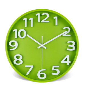 Prodotti per la casa 12 "decorazione del soggiorno 3 <span class=keywords><strong>D</strong></span> grande orologio digitale da parete in plastica rotonda Spray colorato orologio al quarzo - Product Image 4