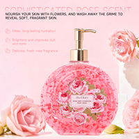 OEM ODM Gel Douche Moussant Doux Naturel de Luxe avec Pétales de Rose de Damas, Bulles et Hydratation Rafraîchissante, Écologique 500ml