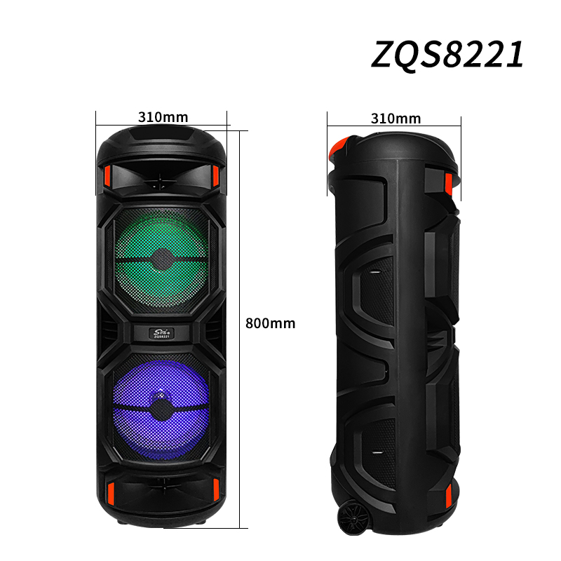 SING-E ZQS8221 Dual 8'' High Power Bass Speaker for Parties