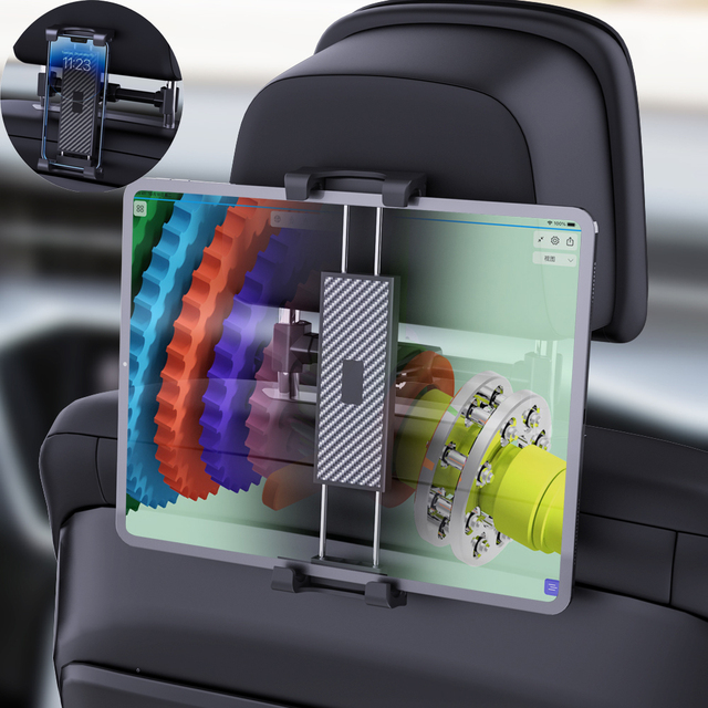 Adjustable Rear Seat Car Cell Phone Holder Car Tablet Headrest Mount Car Back Seat Headrest Tablet Phone Holder for Ipad/iphone