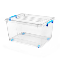 Boîtes de rangement transparentes modernes en PP de 42 L