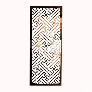 EX323 Modern Laser Cut Foldable Durable Stainless Steel 304 Restaurant <b>Screen</b> <b>Partition</b> Lobby Room Divider - Product Image 6