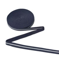 Bande élastique rayée en polyester pour pantalons, ceinture élastique personnalisée, sangle élastique en gros, accessoires de couture pour vêtements, tissu