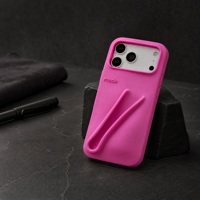 Étui de téléphone portable en silicone antichoc imitation cuir avec support pour 15 Pro Max, design tendance style Ins