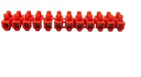 Bloc de jonction IGERCN de haute qualité 30A, 12 voies, basse tension, bande de distribution électrique en plastique rouge, matériau PA