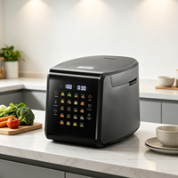 Cuisinière à riz intelligente, grande, colorée, automatique, 5L, en alliage d'aluminium, avec écran LED numérique, cuisson rapide, portable, pour la cuisine