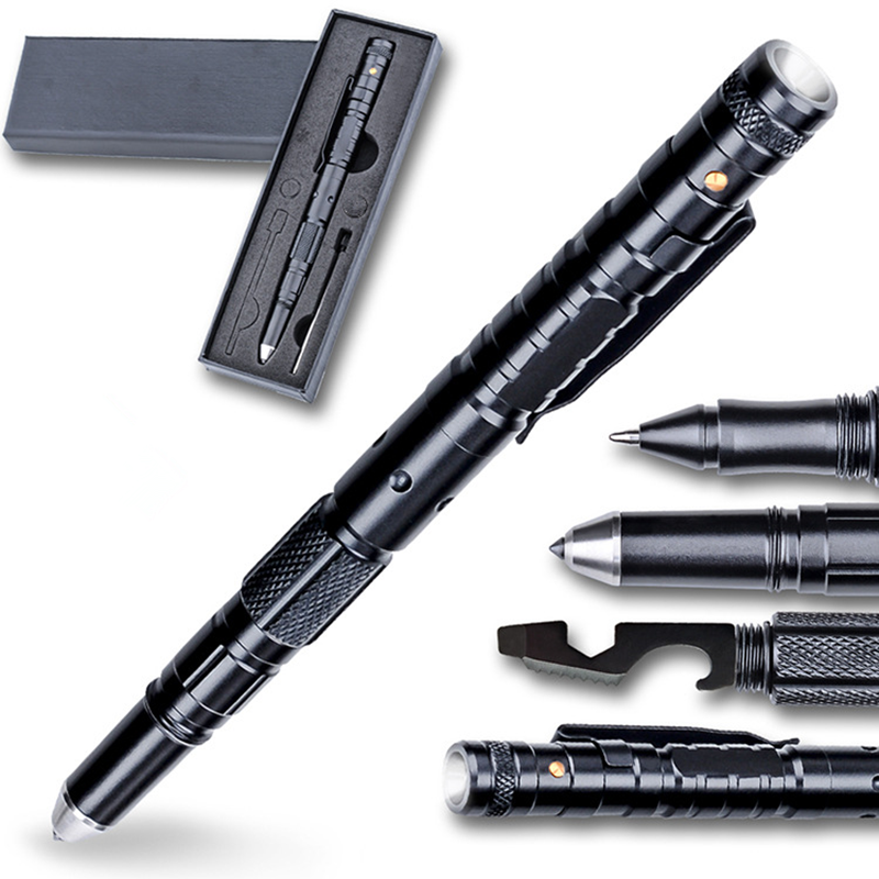 Multipurpose Tactical Pen Defensive Led Flashlight Camping Knives Survival Multifunction Pocket Tactical Pen