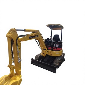 Mini-excavatrice Komatsu PC20 certifiée CE EMC, moteur diesel de 2 tonnes, excavatrice à chenilles en caoutchouc, mini-machine de démolition - Product Image 1