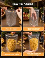 Sachet alimentaire en plastique BOPP laminé, avec impression en héliogravure, refermable et recyclable, pour nouilles et sucre