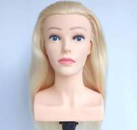 Tête de Mannequin de Cosmétologie en Fibre Synthétique de Haute Qualité pour la Formation Coiffure, avec Support de Fixation Offert