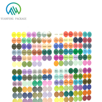 Autocollants ronds colorés imprimés sur mesure, étiquettes adhésives en vinyle imperméables pour l'emballage des produits
