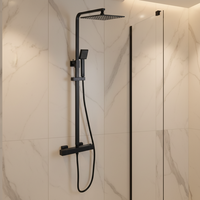 Mitigeur de douche thermostatique en acier inoxydable, robinet de douche apparent européen pour salle de bain